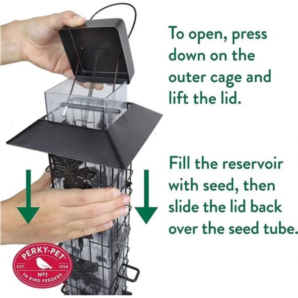 Squirrel-Be-Gone Bird Feeder, 2LB Squirrel Proof Outdoor Wild Bird Feeder